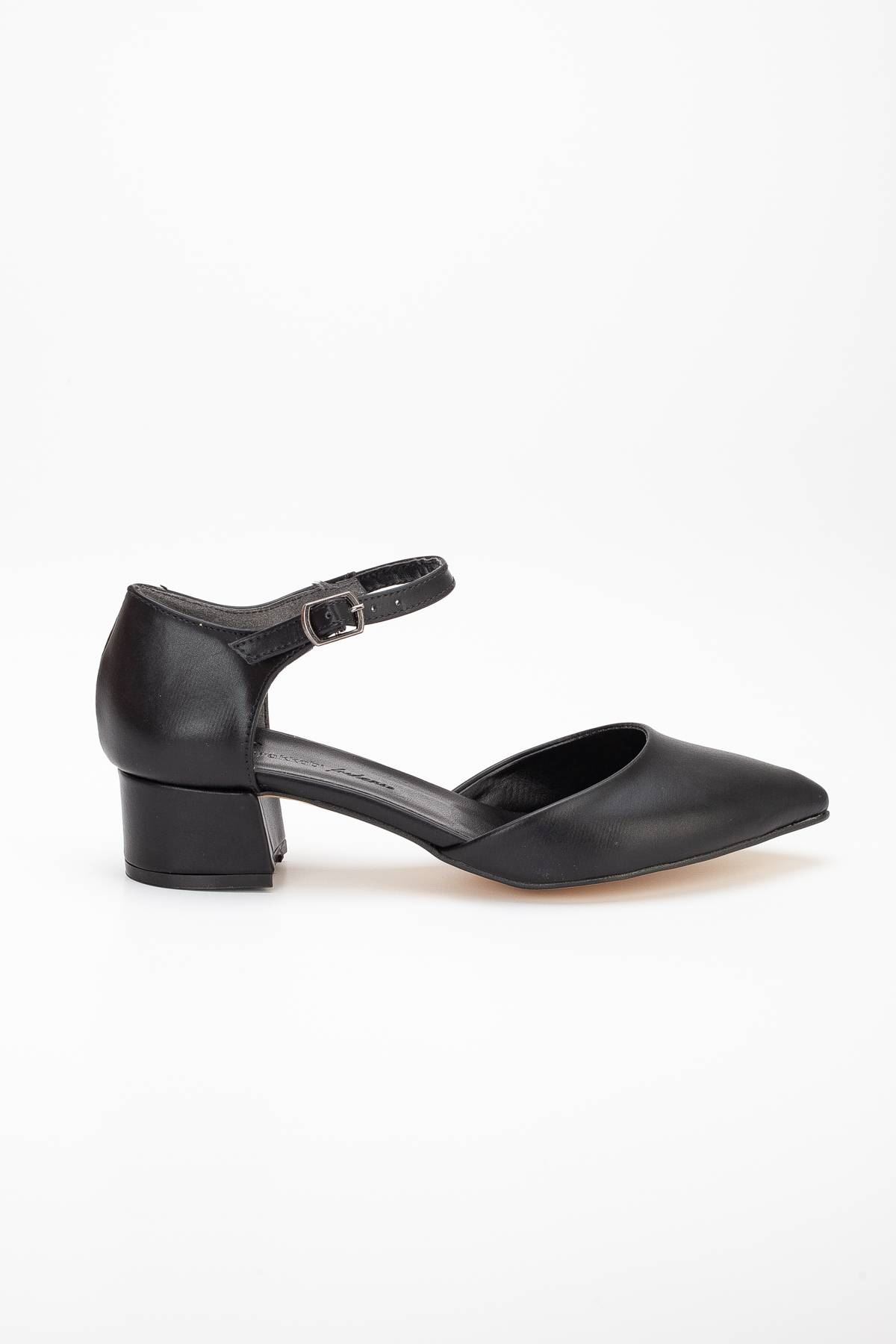 Jewel Kadın Topuklu Ayakkabı Siyah Cilt