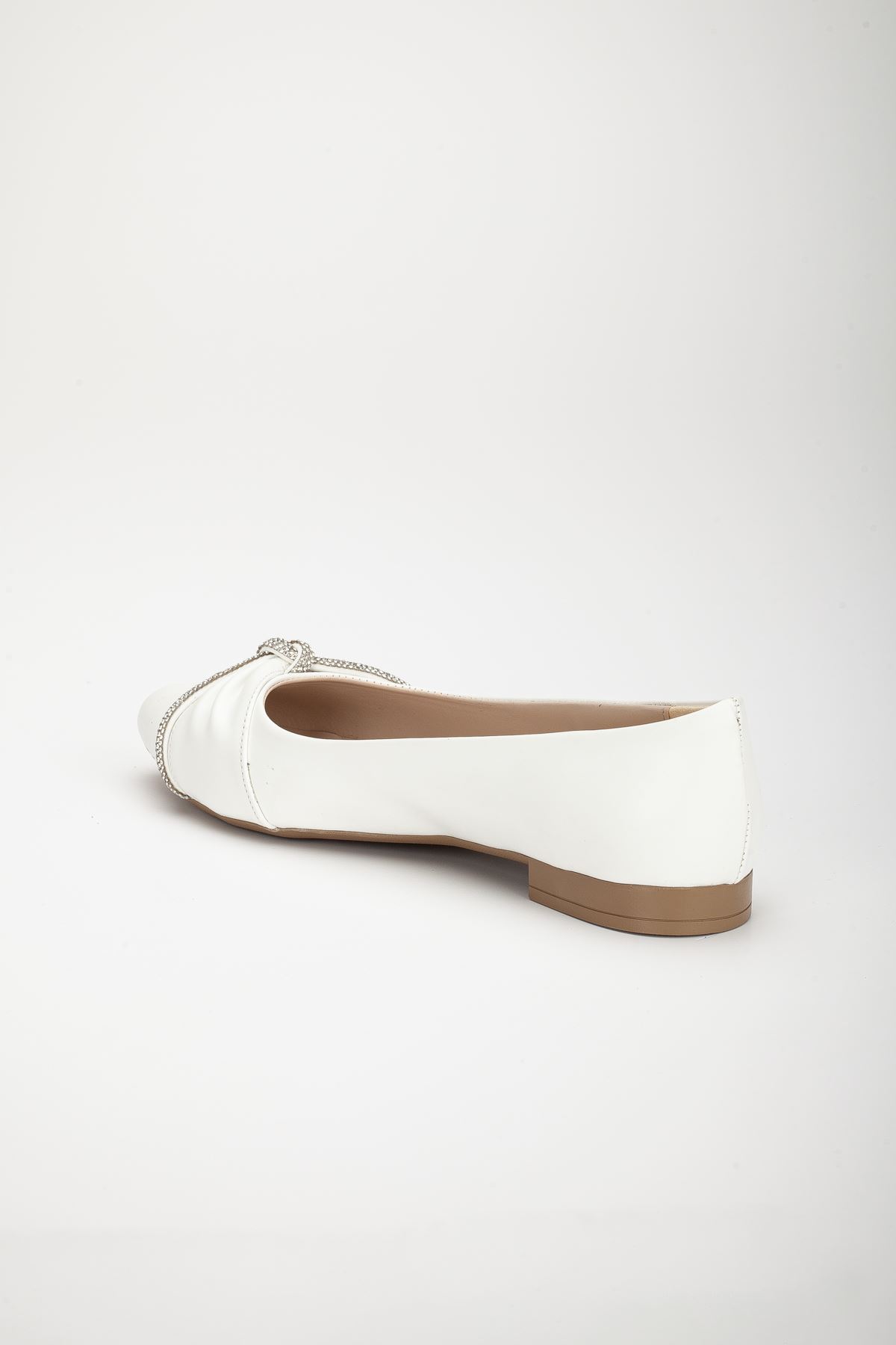 Raina Günlük Babet Ayakkabı Beyaz Cilt